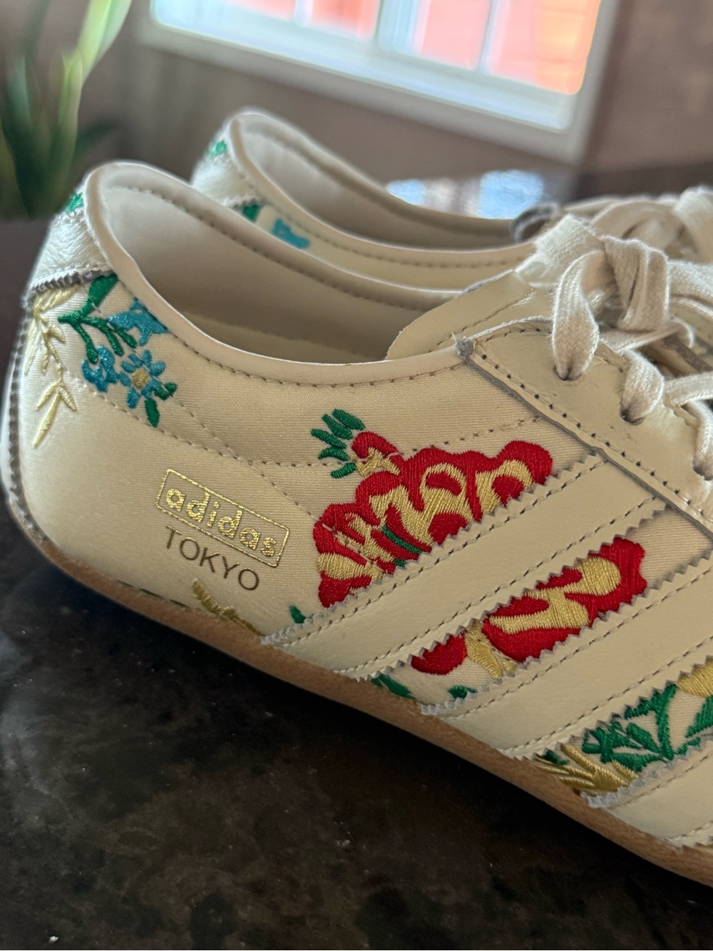 Adidas Tokyo Floral Embroidery Pack - Cream White sneakers - Picture 11 of 14